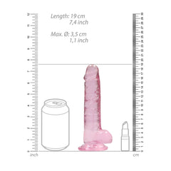 REALISTIC DILDO WITH BALLS 7IN / 17 CM