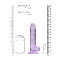 REALISTIC DILDO WITH BALLS 7IN / 17 CM