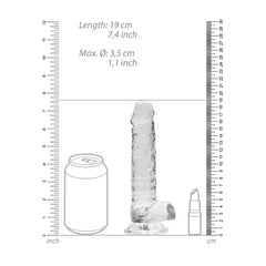 REALISTIC DILDO WITH BALLS 7IN / 17 CM