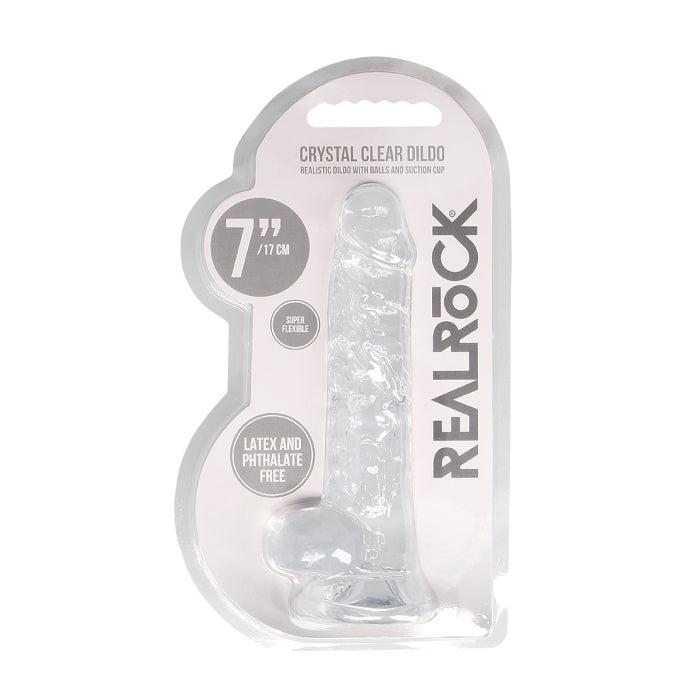 REALISTIC DILDO WITH BALLS 7IN / 17 CM