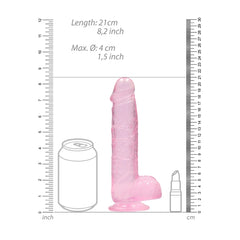 REALISTIC DILDO WITH BALLS 8IN / 19 CM