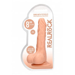 DONG WITH TESTICLES 8IN / 20 CM - FLESH