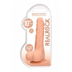 DONG WITH TESTICLES 10IN / 25 CM - FLESH