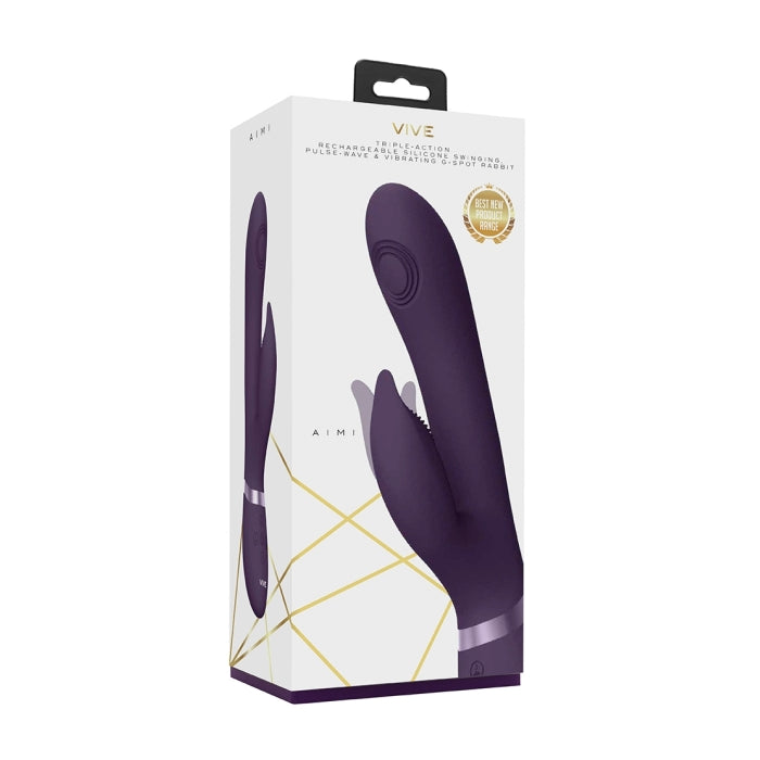 AIMI - PULSE WAVE & VIBRATING G-SPOT RABBIT - PURPLE