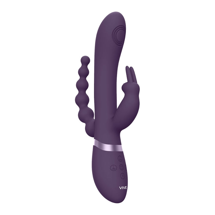 RINI - PULSE WAVE & VIBRATING DBL PENETRAT RABT - BLK