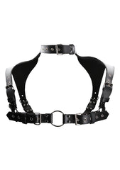 Men Harness with Neck Collar – One Size – Black