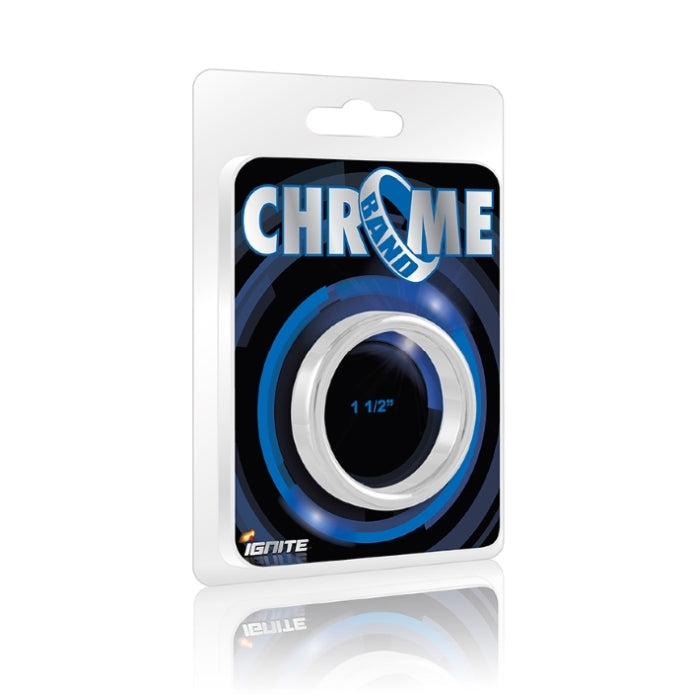 THICK CHROME COCK RING - 1.50IN