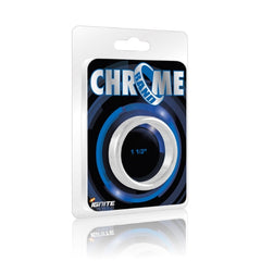 THICK CHROME COCK RING - 1.50IN