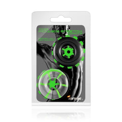 THICK POWER STRECH DONUTS 2 PACK BLACK & CLEAR