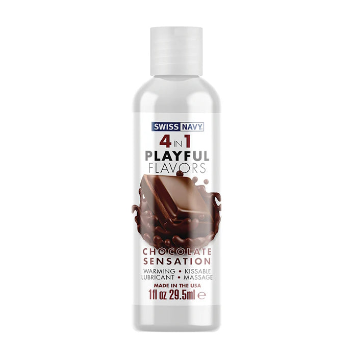 LUBE FLAVORED 1oz CHOCOLATE SENSATION 4 IN 1
