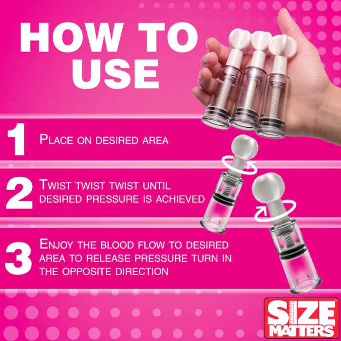 MAX TWIST CLIT AND NIPPLE TRIPLE SUCKER SET - CLEAR