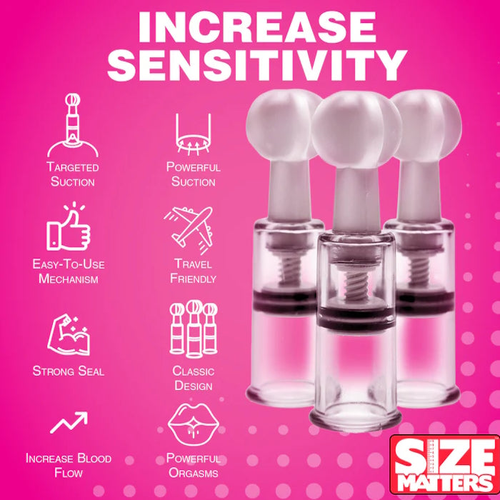 MAX TWIST CLIT AND NIPPLE TRIPLE SUCKER SET - CLEAR