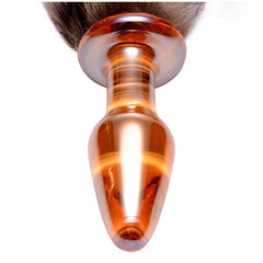 FOX TAIL GLASS ANAL PLUG