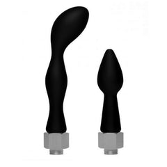DISC: SILICONE ENEMA ATTACHMENT SET - BLACK