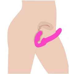 EVOKE RECHARGEABLE VIBRATING SILICONE STRAPLESS STRAPON PINK
