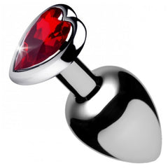 BS RED HEART GEM SMALL ANAL PLUG - CLEAR