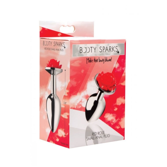 BS RED ROSE ANAL PLUG - SMALL 3"