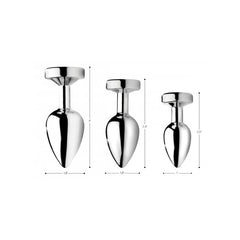 LIGHT UP MEDIUM ANAL PLUG - SILVER