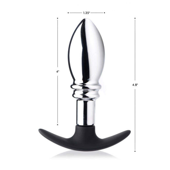 DARK STOPPER METAL & SILICONE ANAL PLUG