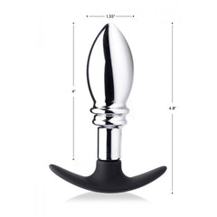 DARK STOPPER METAL & SILICONE ANAL PLUG