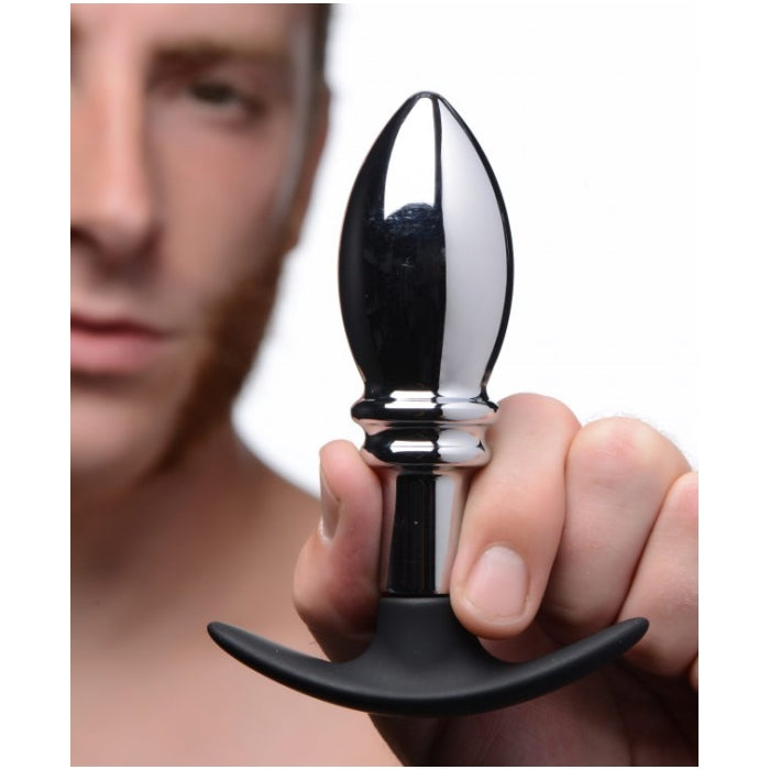 DARK STOPPER METAL & SILICONE ANAL PLUG