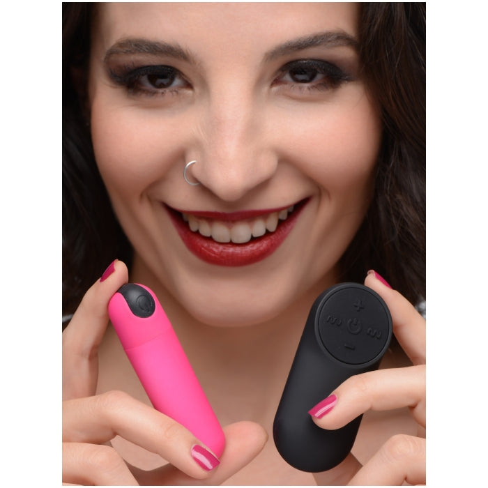 VIBRATING BULLET W/REMOTE CONTROL - PINK