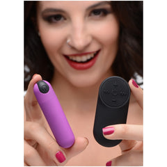 VIBRATING BULLET W/REMOTE CONTROL - PURPLE