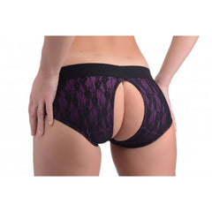 SU LACE ENVY PEGGING SET - PURPLE / BLACK