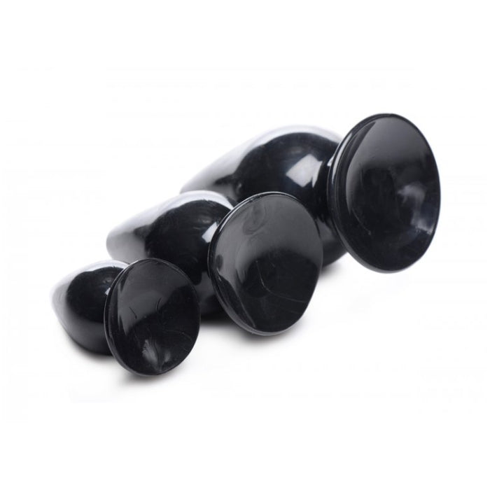 MS TRIPLE CONES 3 PC ANAL PLUG SET - BLACK