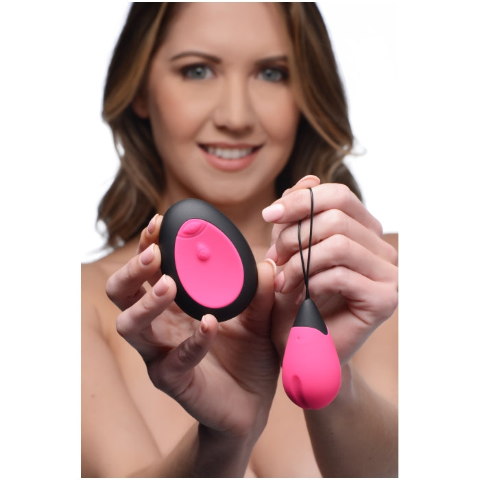 10X SILICONE VIBRATING EGG - PINK