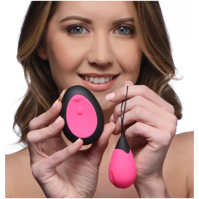 10X SILICONE VIBRATING EGG - PINK