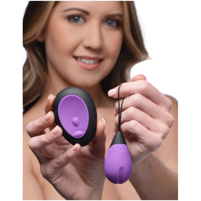 10X SILICONE VIBRATING EGG - PURPLE