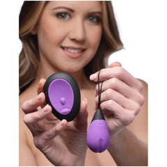 10X SILICONE VIBRATING EGG - PURPLE