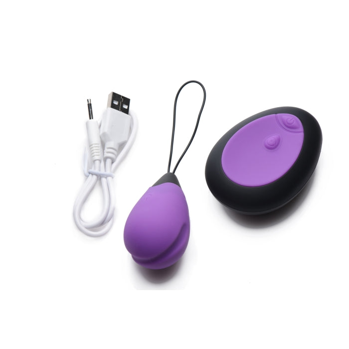 10X SILICONE VIBRATING EGG - PURPLE