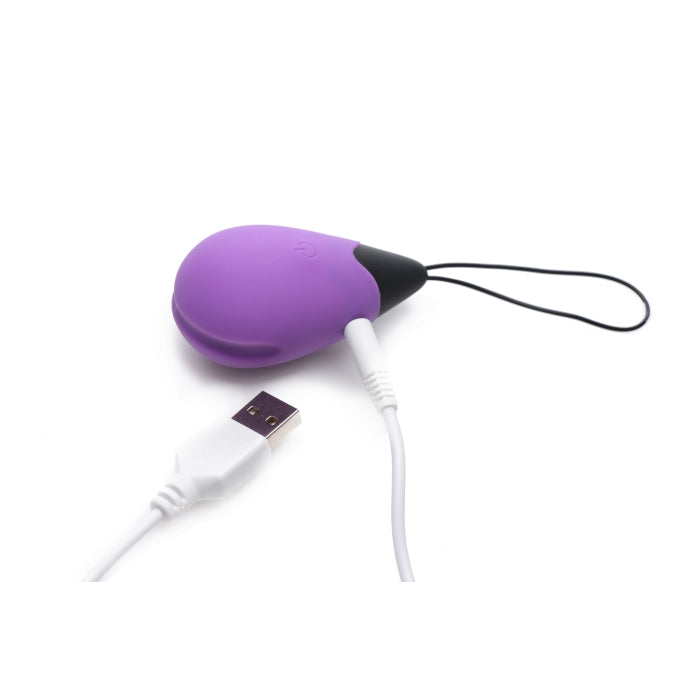 10X SILICONE VIBRATING EGG - PURPLE