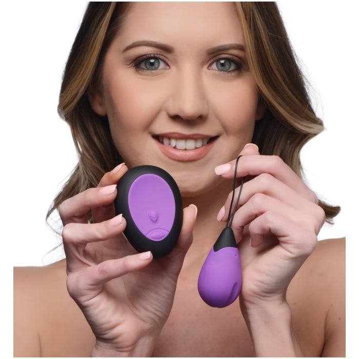 10X SILICONE VIBRATING EGG - PURPLE