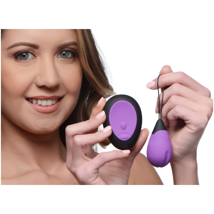 10X SILICONE VIBRATING EGG - PURPLE