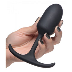 PREMIUM SILICONE WEIGHTED ANAL PLUG - MEDIUM