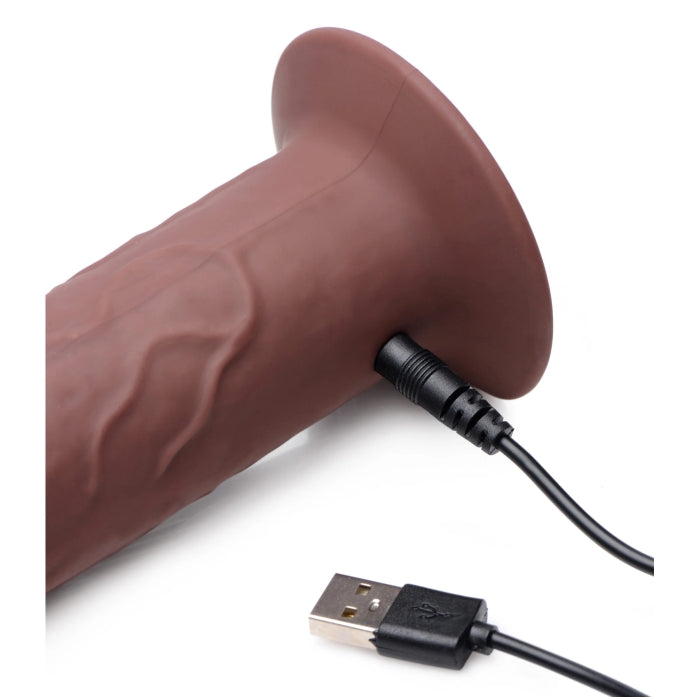 TI 7X REMOTE CONTROL VIBRATING & THUMPING DILDO DARK