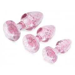 GLITTER GEM ANAL PLUG SET - PINK