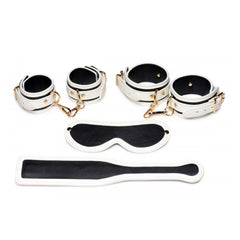 MS KINK IN THE DARK GLOWING CUFFS, BLINDFOLD, PADDLE B