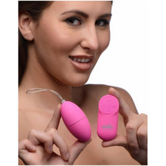 28X SCRAMBLER VIBRATING EGG W/ REMOTE - PINK