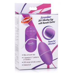 28X SCRAMBLER VIBRATING EGG W/ REMOTE - PURPLE