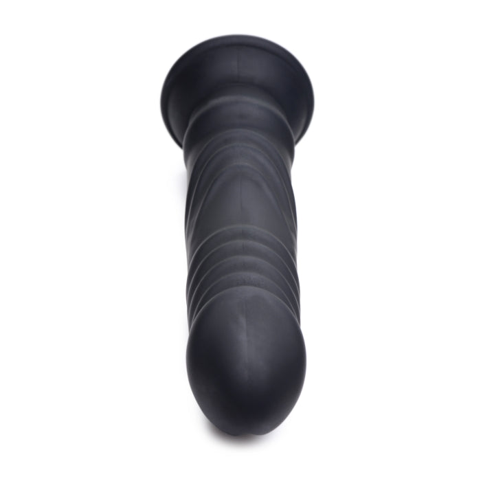 VIBRATING & E-STIM SILICONE DILDO W/ REMOTE