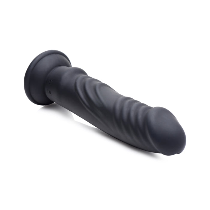 VIBRATING & E-STIM SILICONE DILDO W/ REMOTE