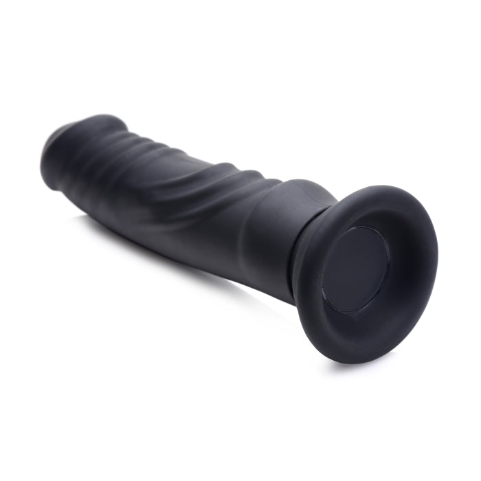 VIBRATING & E-STIM SILICONE DILDO W/ REMOTE