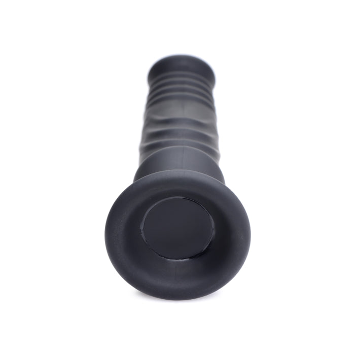 VIBRATING & E-STIM SILICONE DILDO W/ REMOTE