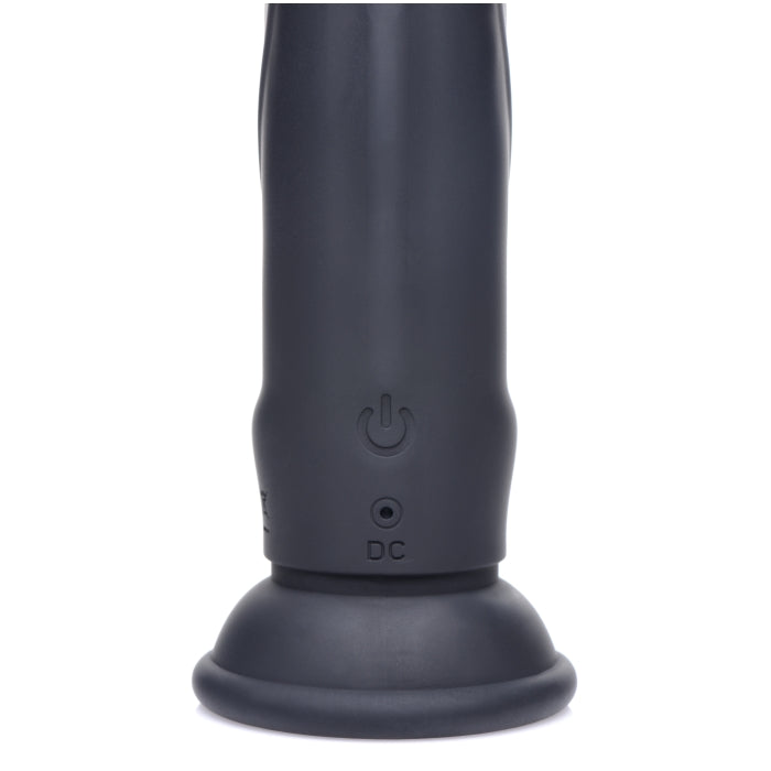 VIBRATING & E-STIM SILICONE DILDO W/ REMOTE