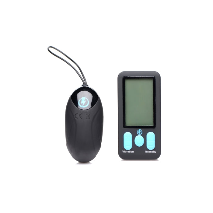 E-STIM PRO SILICONE VIBRATING EGG W/ REMOTE CONTROL