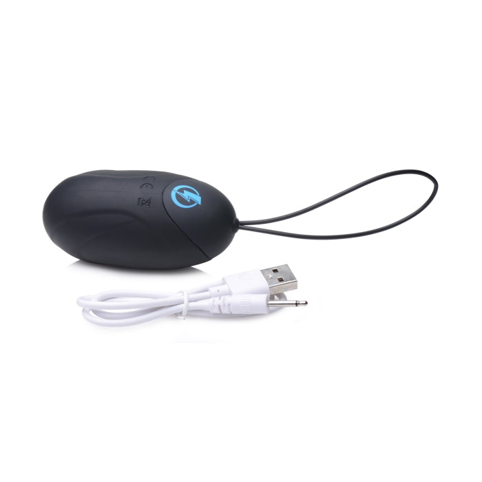 E-STIM PRO SILICONE VIBRATING EGG W/ REMOTE CONTROL